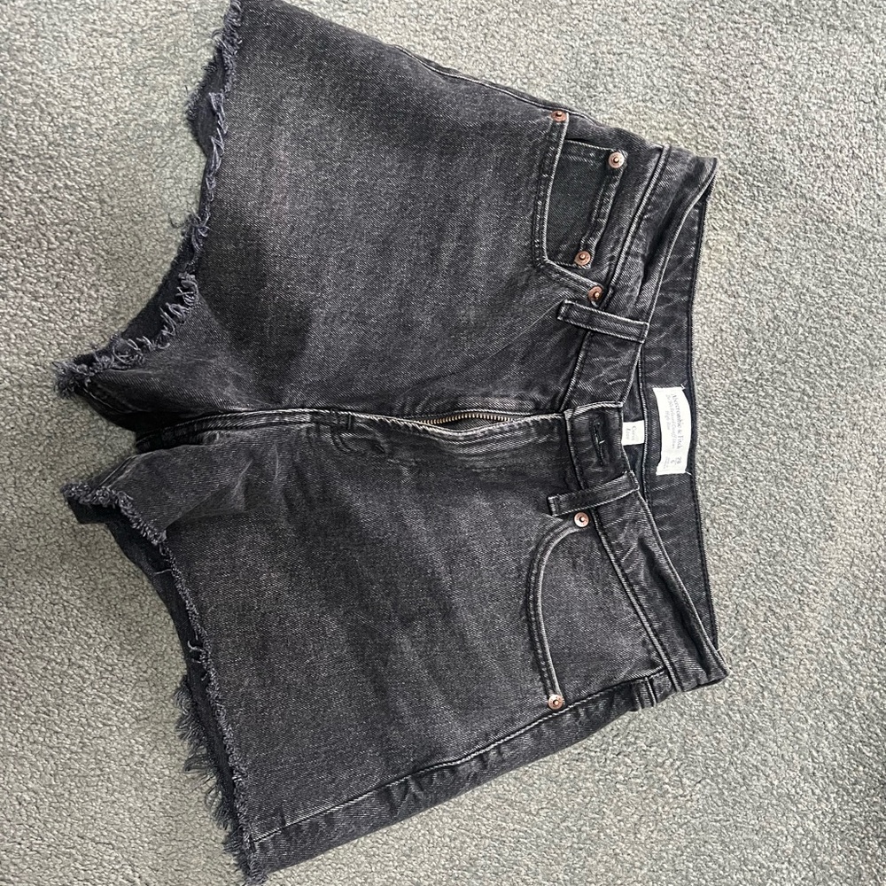 Abercrombie & Fitch Charcoal Cutoff Shorts
